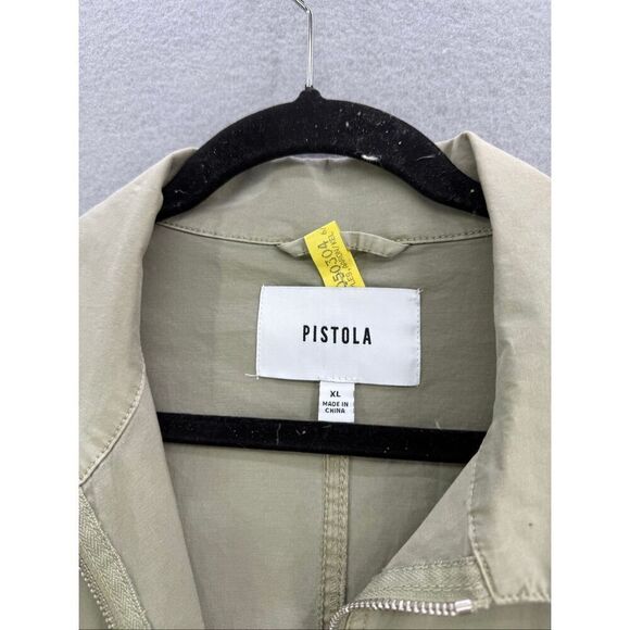 Pistola Jordan Short Sleeve Military Zip Front Jumpsuit Pistachio Size XL - Picture 3 of 13